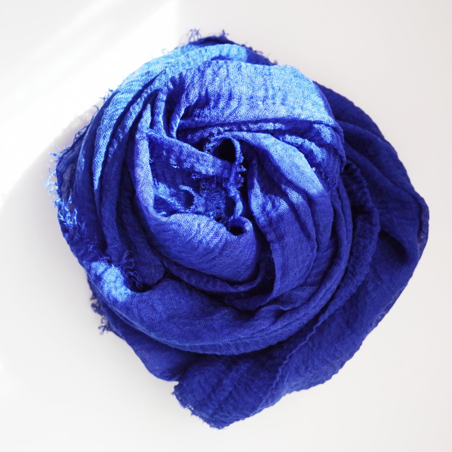 blue scarf