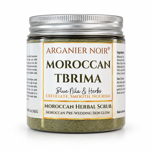 moroccan tbrima made with blue nila
