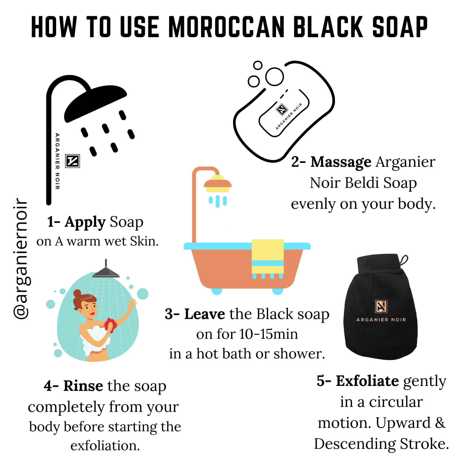 moroccan black soap- argan soap- how to use moroccan black soap